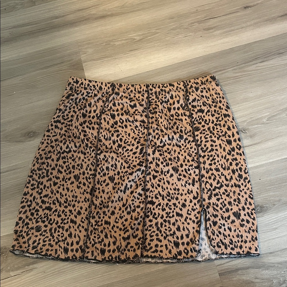 Leopard Print Mini Skirt